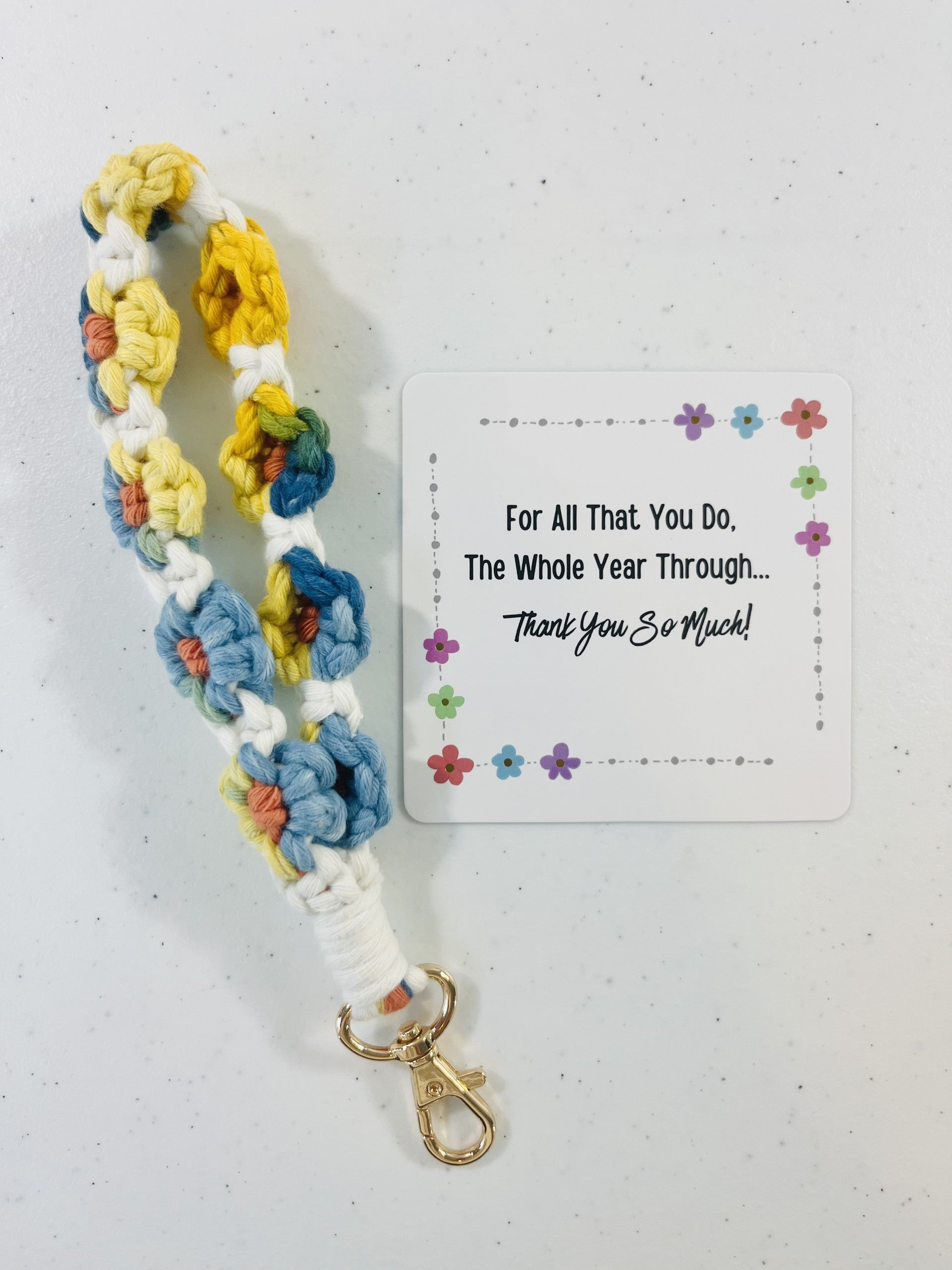 Flower Wristlet Keychain