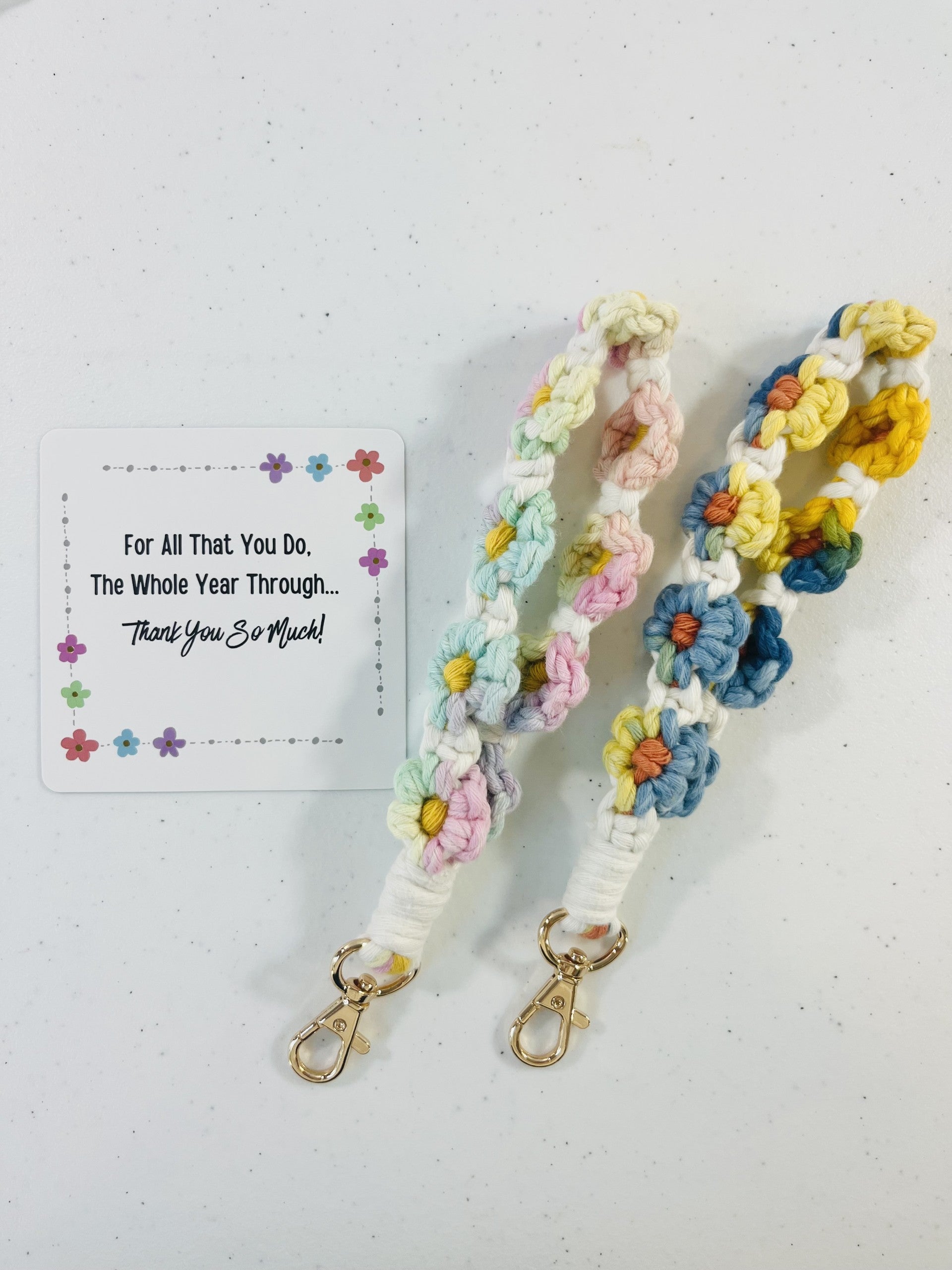 Flower Wristlet Keychain