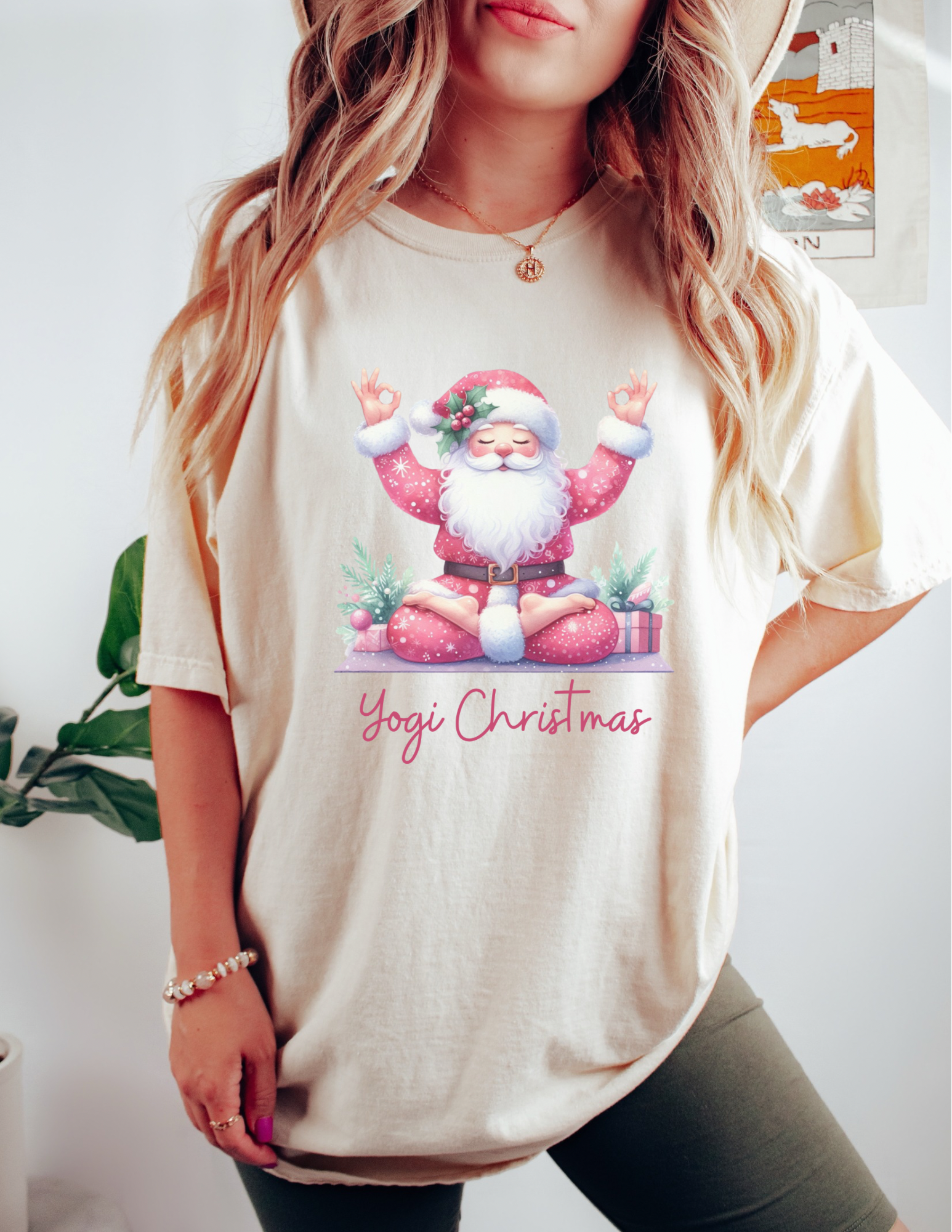 Yoga Santa Christmas Shirt