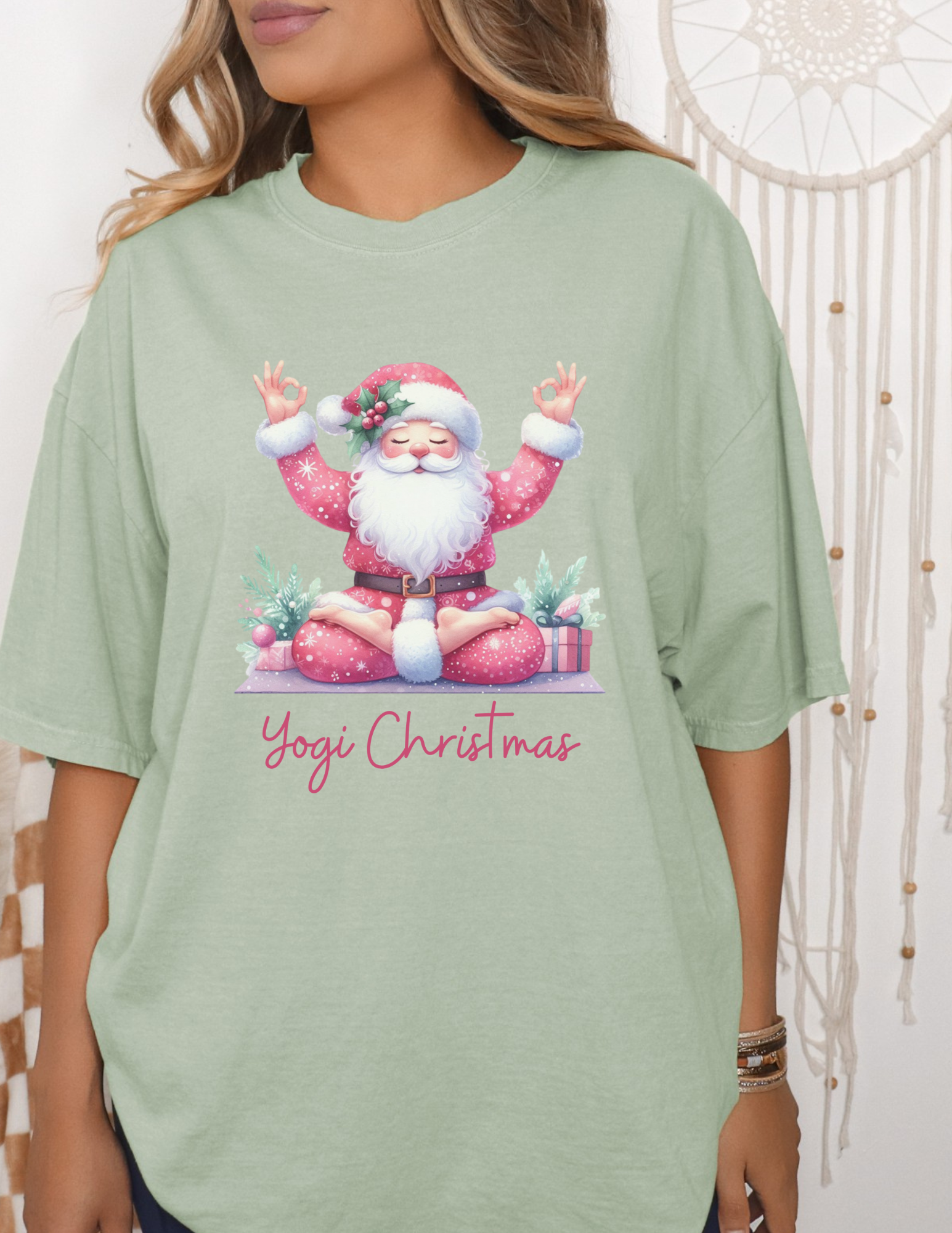 Yoga Santa Christmas Shirt