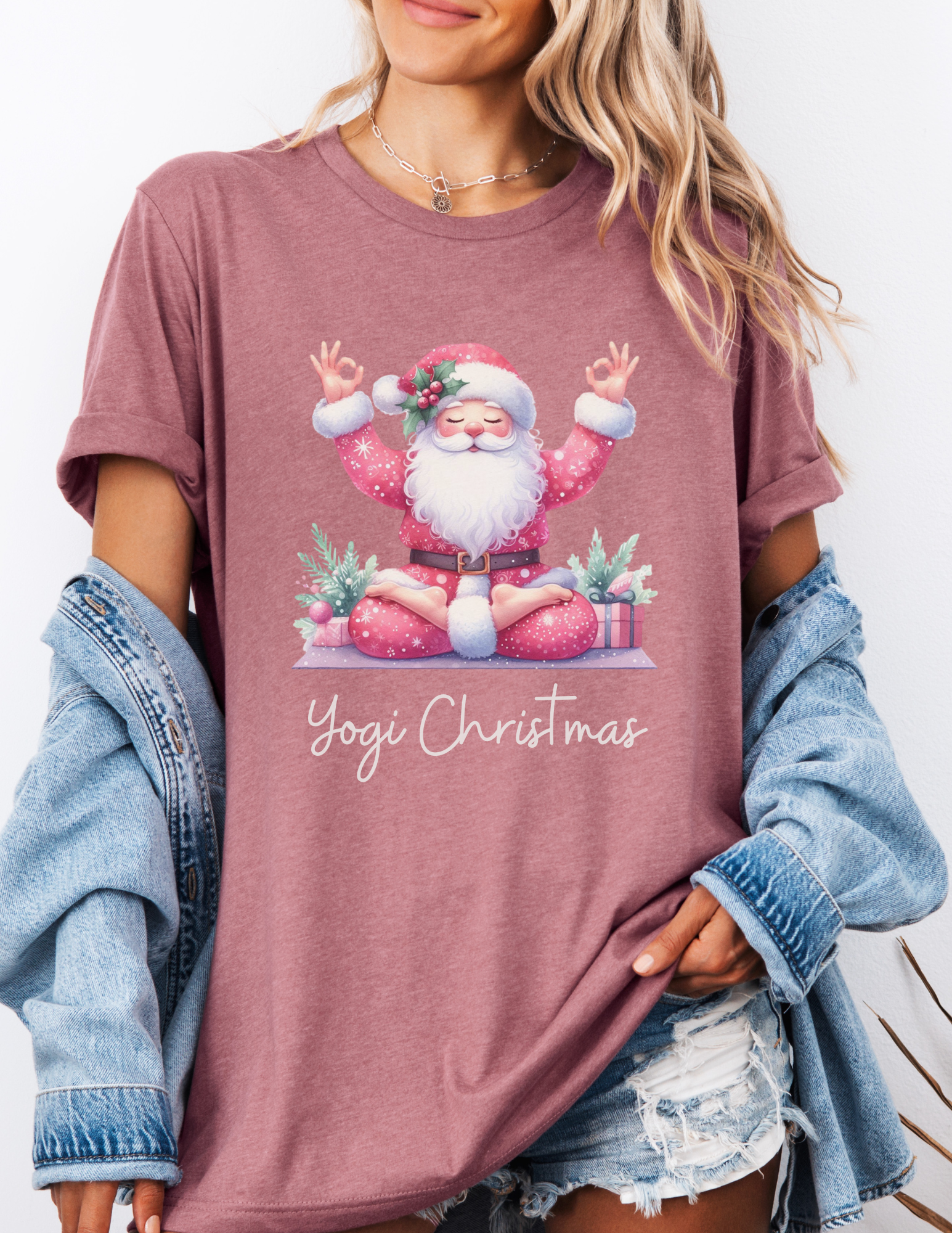 Yoga Santa Christmas Shirt