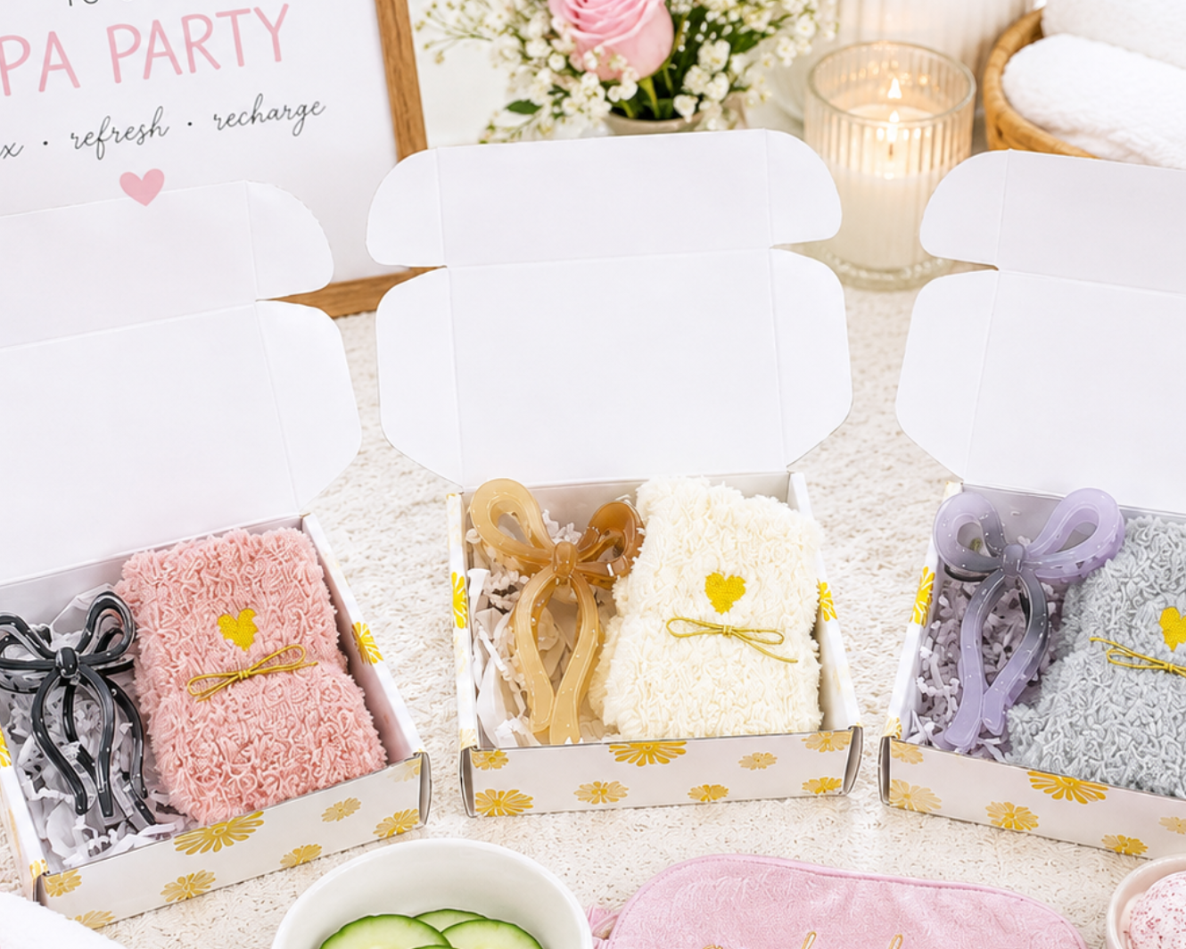 Cozy Spa Party Favor Gift Box