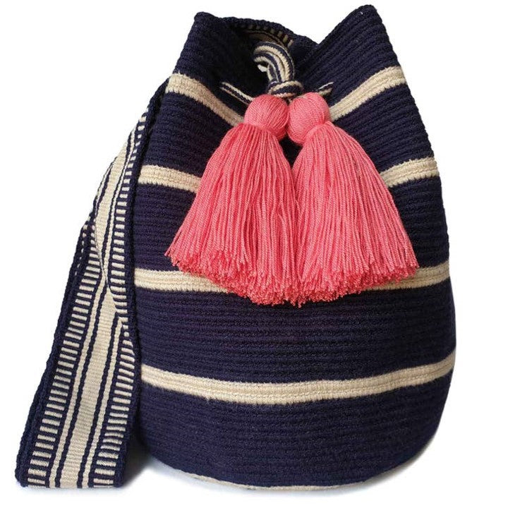 Lombia Wayuu Mochila Crossbody Bag (Size L)- Chama