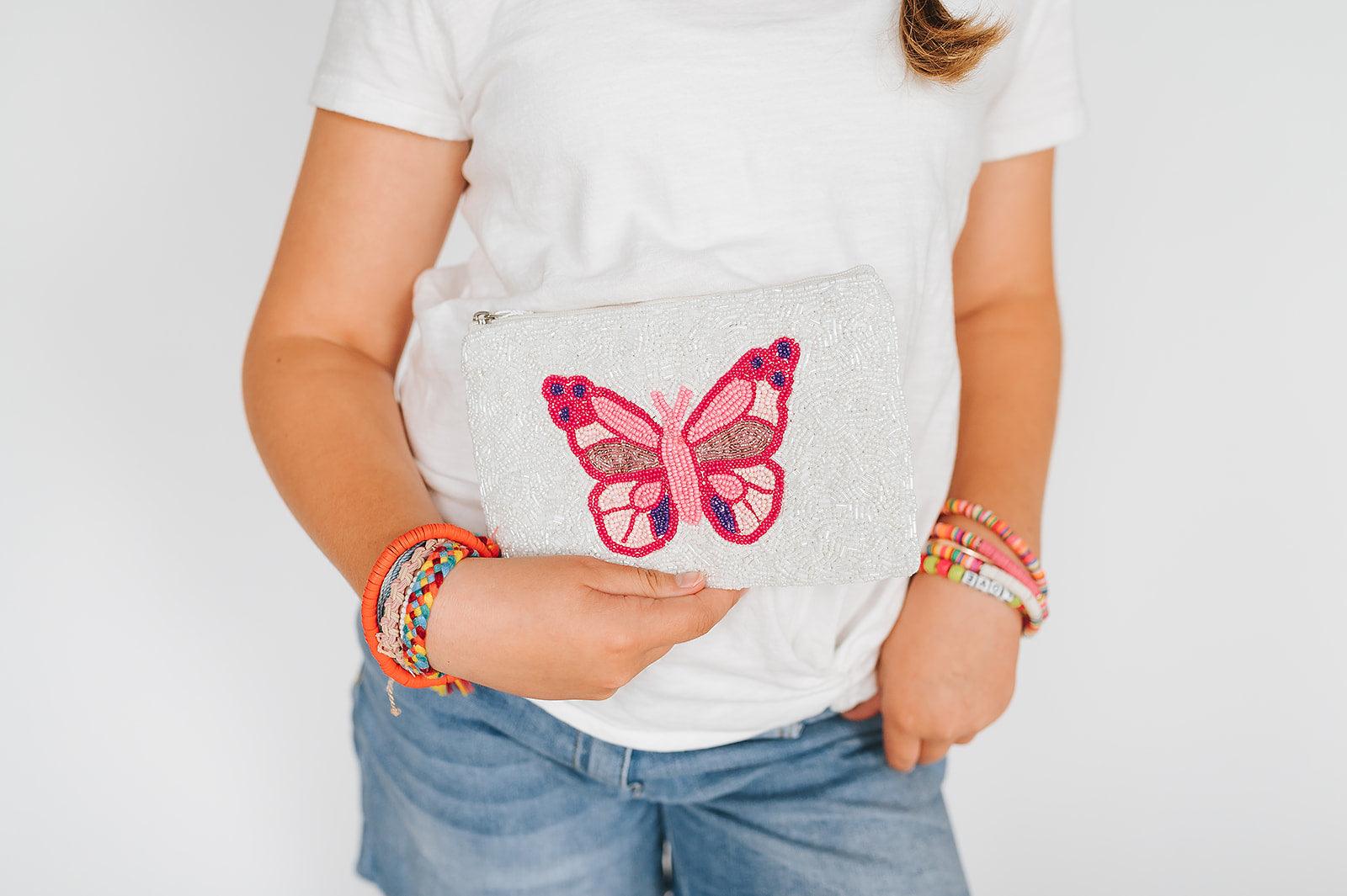 Butterfly Beaded Coin Purse - Mkay Style