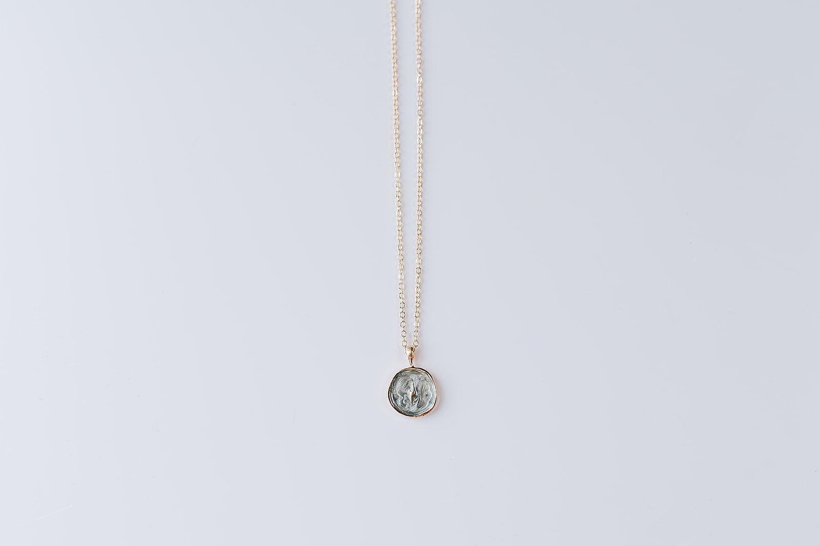 Silver Circle Gold Lightning Bolt Necklace - Mkay Style
