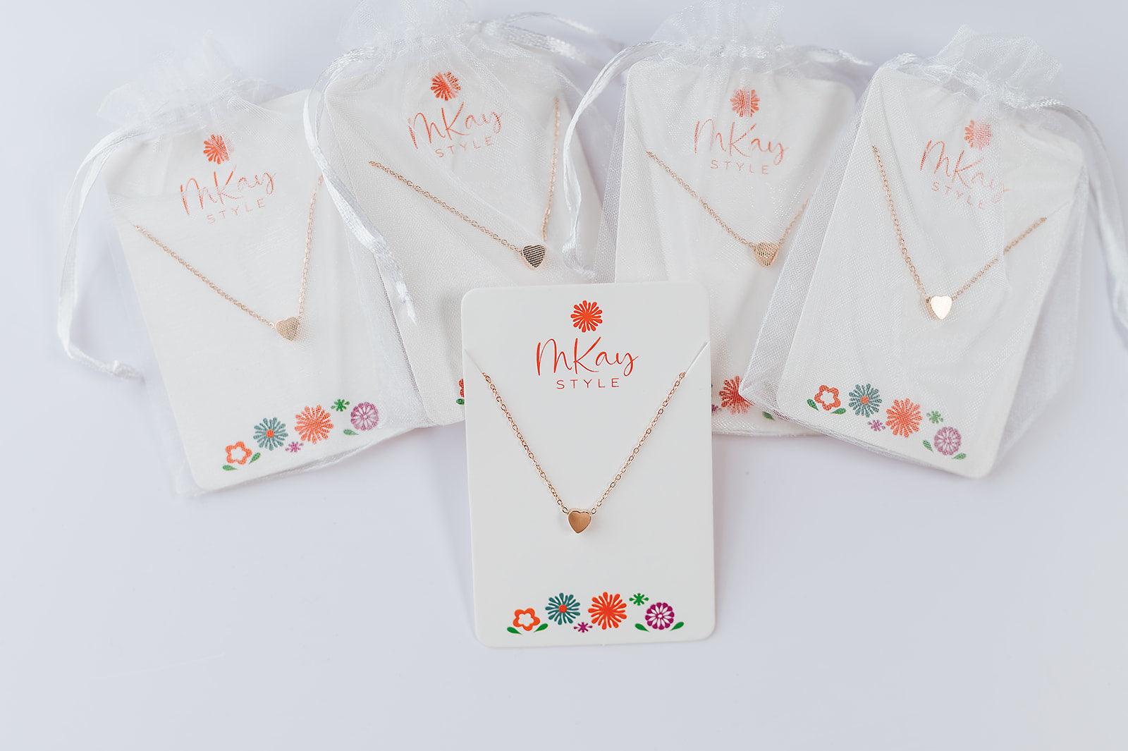 Dainty Heart Necklace Party Pack Party Favor - Mkay Style