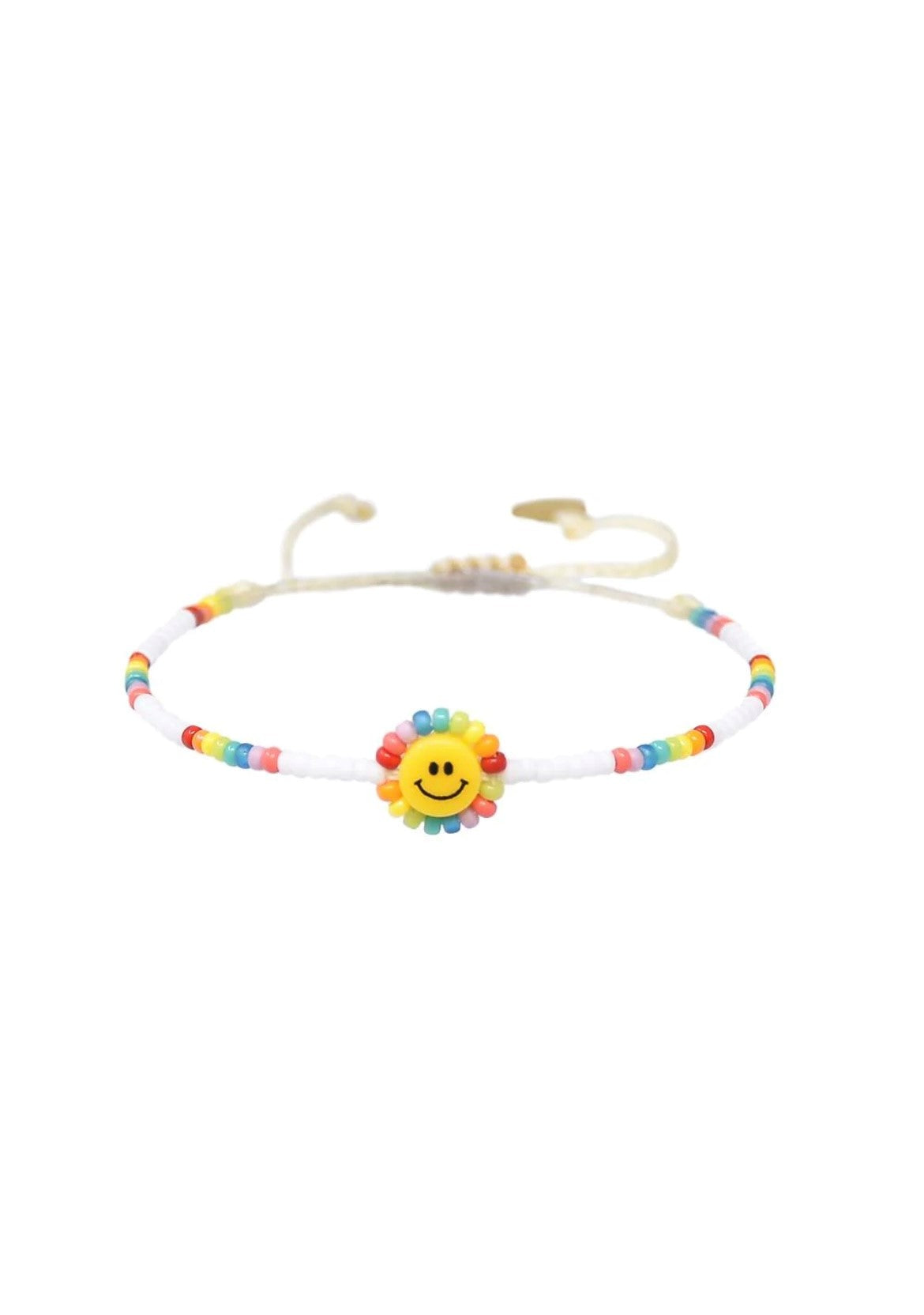 Mishky Hand Beaded Rainbow Smile Bracelet