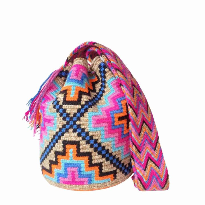Lombia Wayuu Mochila Crossbody Bag (Size M)- Omaha