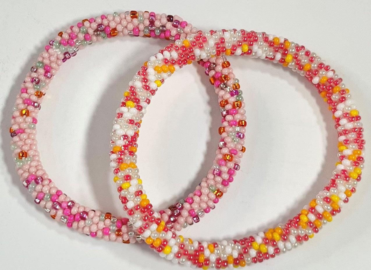Pinky Beaded Stackable Bracelet Set - Mkay Style