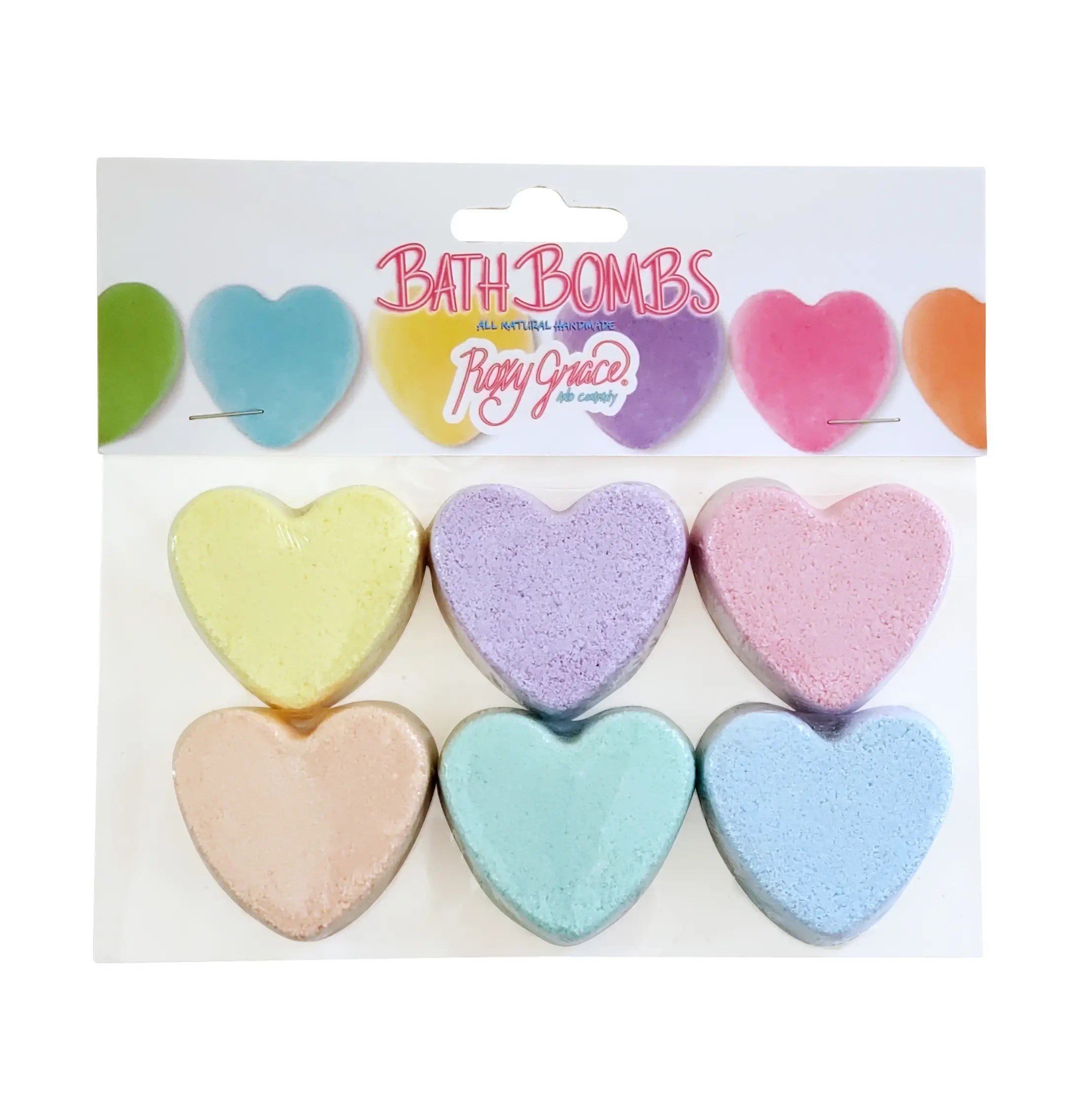 Roxy Grace Heart Bath Bombs- 6pk