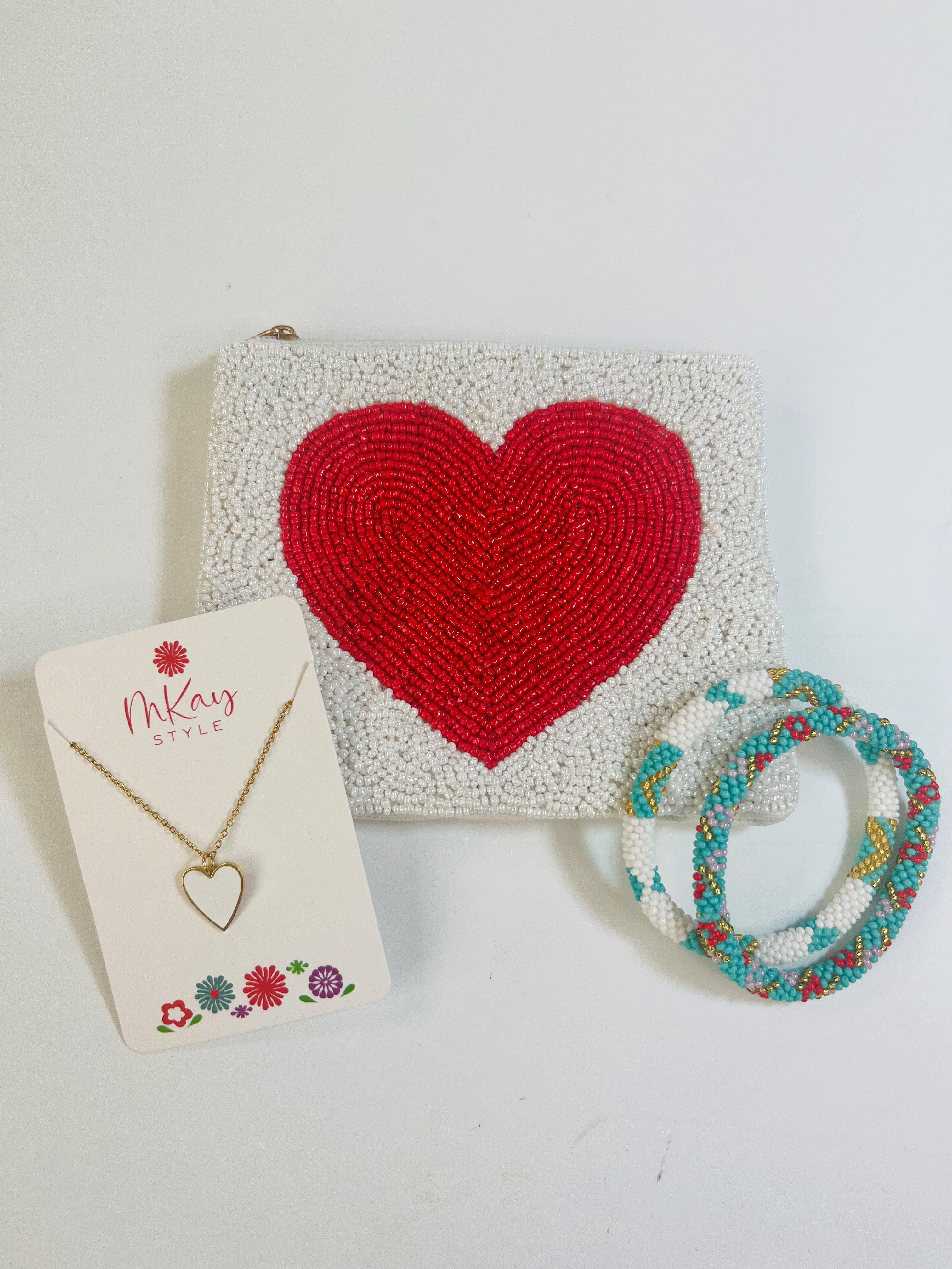 White & Red Heart Gift Pack