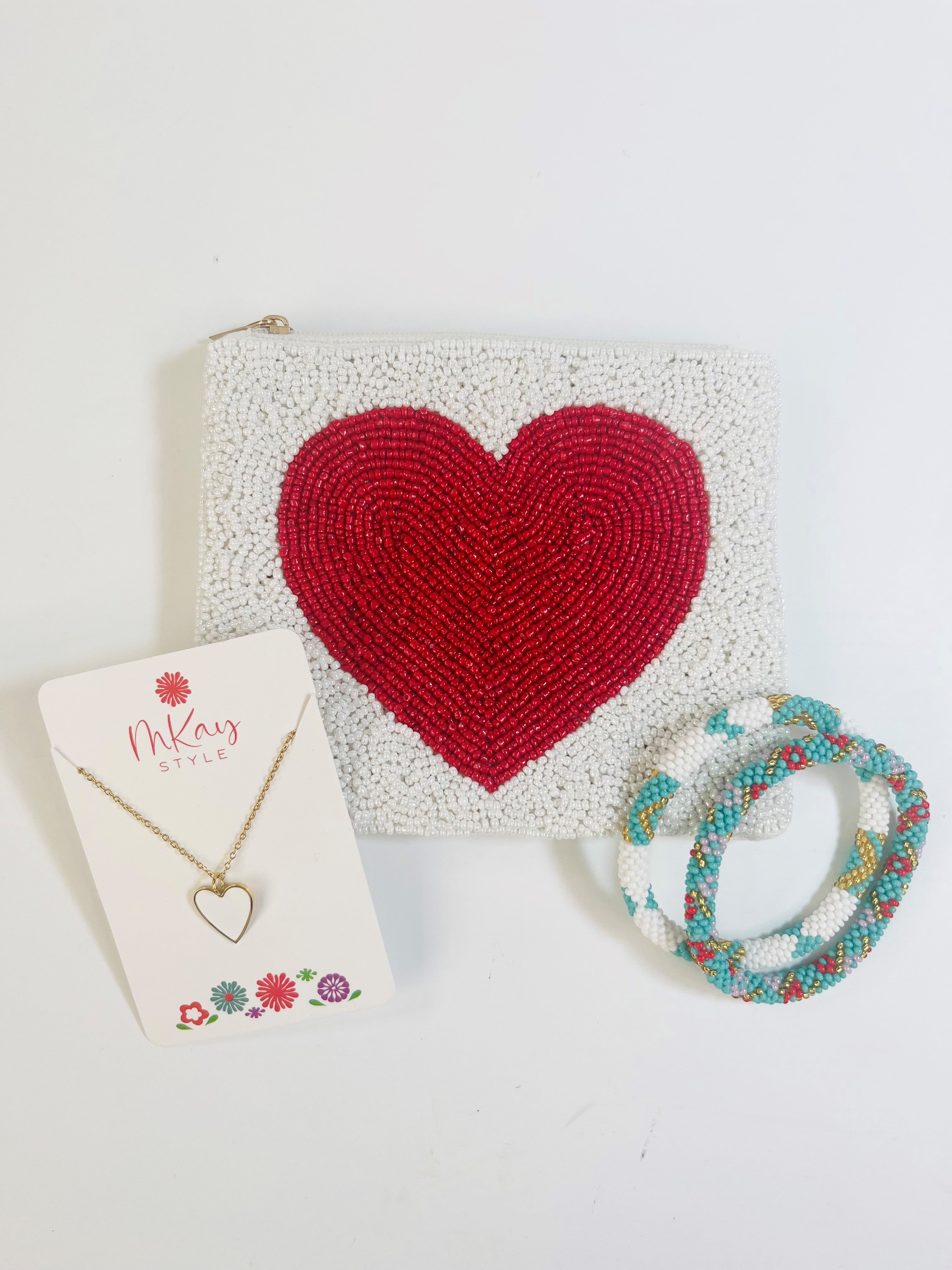 White & Red Heart Gift Pack