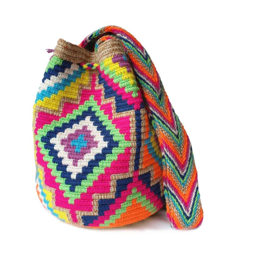 Bright Lombia Handmade Wayuu Crossbody Bag (Size S) - Mkay Style
